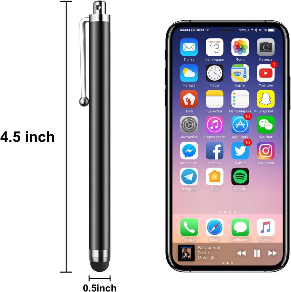 Stylus Pen [10 Pack] Universal Capacitive Touch Screen Pens for Tablets, iPad Mini, iPad Pro, iPad Air, Smartphones, Samsung Galaxy - Multiple Colors