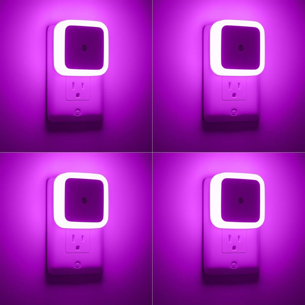 Sujeet Night Light, Night Lights Plug into Wall 4-Pack, Nightlight Plug in Night Light, Dusk to Dawn Night Lamp Led Night Light for Bedroom, Bathroom, Hallway Warm White