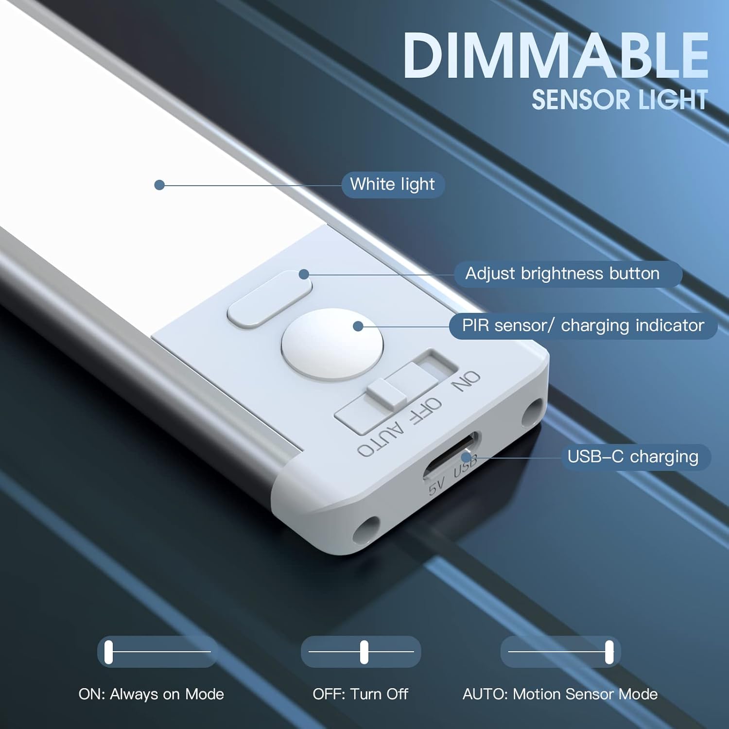 Under Cabinet Lights, 63 LED Rechargeable Battery Operated Motion Sensor Light Indoor, 2 Pack Magnetic Dimmable Closet Lights, Wireless Under Counter Lights for Kitchen, Stairs Under Cabinet Lights, 63 LED Rechargeable Battery Operated Motion Sensor Light Indoor, 2 Pack Magnetic Dimmable Closet Lights, Wireless Under Counter Lights for Kitchen, Stairs