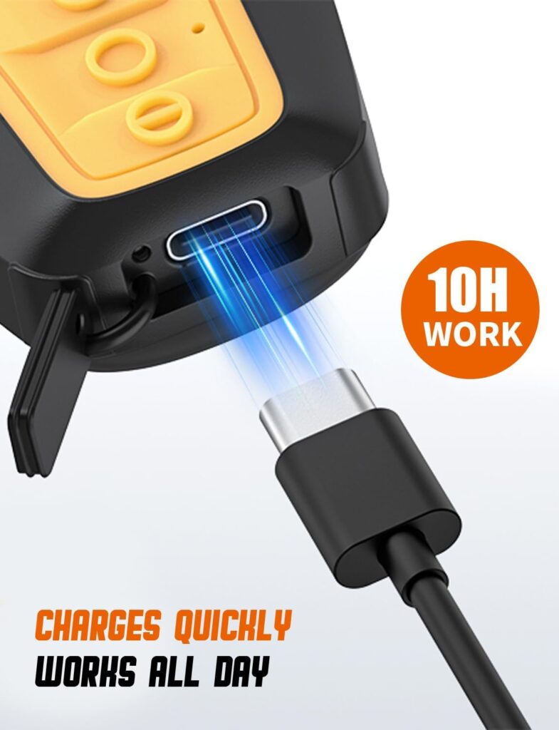 Wearable Bluetooth Speaker, Clip-On Mini Speaker, Wireless Portable Speaker with Built-in Mic, Hands-Free Calls, Gadget Gifts for Construction Workers, Cyclists, Electrician, 5.0W