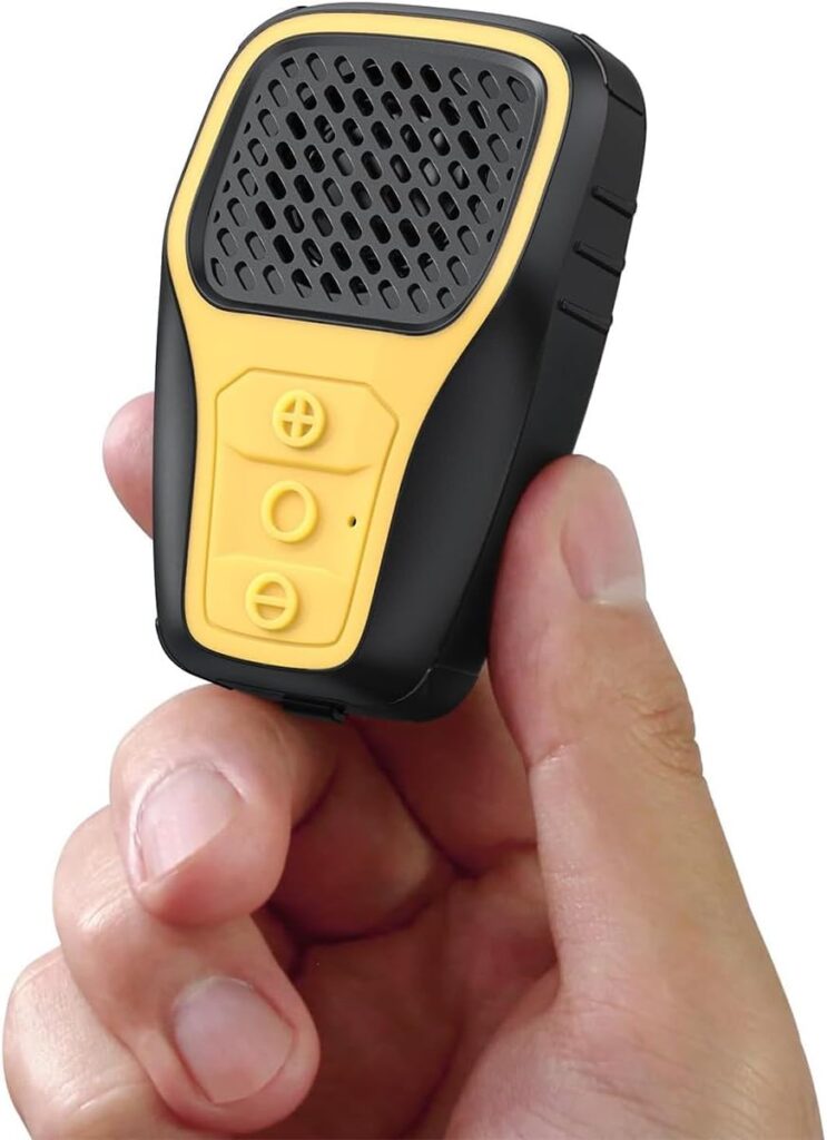 Wearable Bluetooth Speaker, Clip-On Mini Speaker, Wireless Portable Speaker with Built-in Mic, Hands-Free Calls, Gadget Gifts for Construction Workers, Cyclists, Electrician, 5.0W